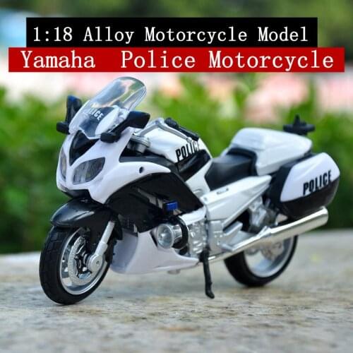 Maisto 1:18 Yamaha Police Car original authorized simulation alloy motorcycle model toy car Collecting
