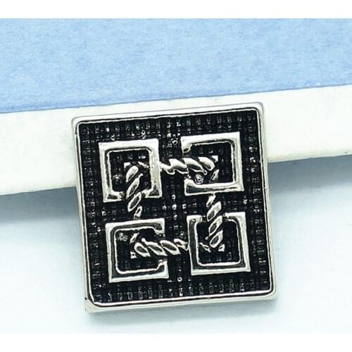 New KZ9069 Beauty Square pattern 12MM snap buttons fit snap bracelet jewelry wholesale