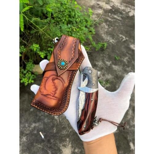 VG10 Damascus steel (83 floors) Folding Knives Tactical camping survival knife outdoor Steel Head Rosewood Pocket knife