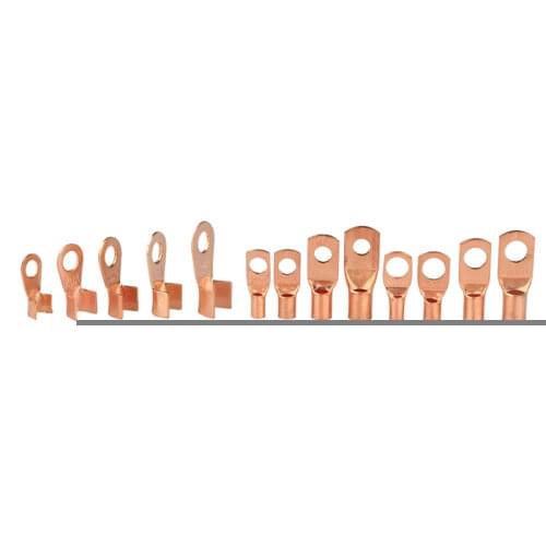 130x Auto SC Bare Copper Ring Terminal Lug OT Nose Lugs Crimp Wire Connector 10A-50A Cable Battery Terminals Kit Car Accessories