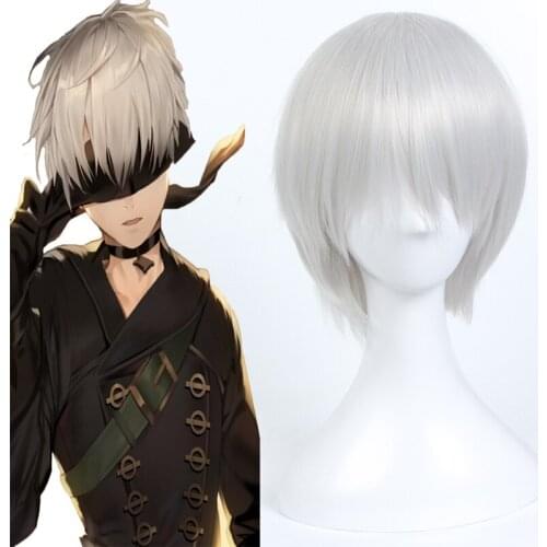 Game NieR:Automata Cosplay Wigs YoRHa No.9 Type S Cosplay Wig Heat Resistant Synthetic Wig Hair Halloween Party 9S Cosplay Wig