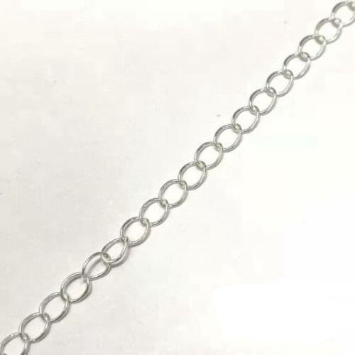 " Fake One Penalty Ten " 3MM/Width 1M/Lot Link Chain 925 Sterling Silver Chain Necklaces Jewelry Accessories Findings