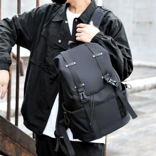 REJS LANGT Causual Mens Backpack Laptop 14 Inch Fashion Doodle School Backpack for Teenager Waterproof Travel Mochila Daypack