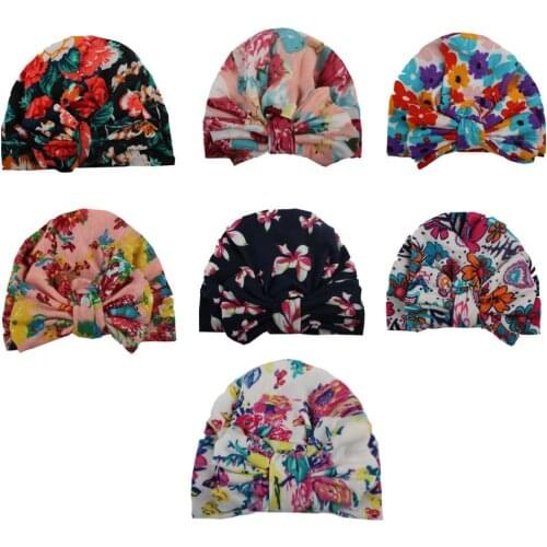 Children Bohemian fashion hair accessories printed cross hair band Baby Unisex Print Knot Cross Headband Baby Hair Accessories