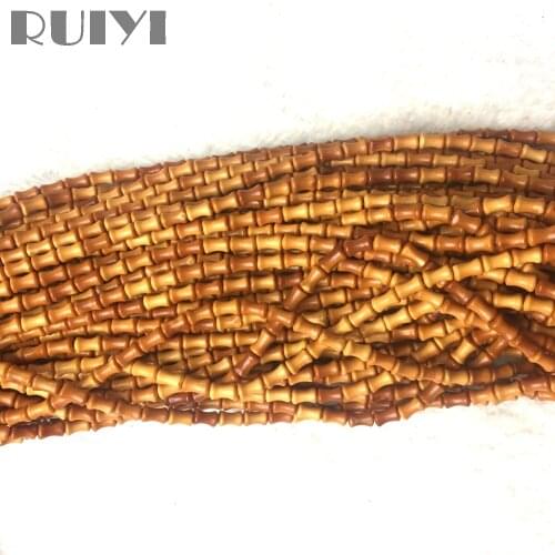 Ruiyi Olive Wood Bone Beads Natural Brown Spacer Yellow Mala Beads For Jewelry Making
