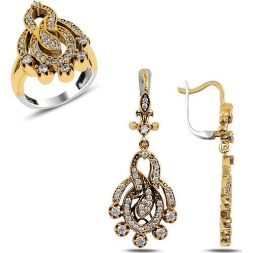 Silver 925 Sterling Zircon Cubic Zirconia Authentic Set