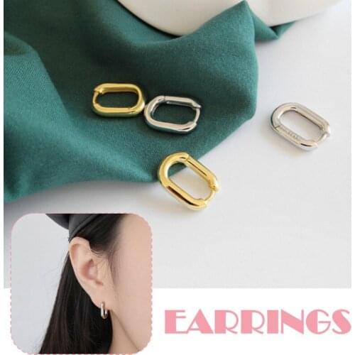 New Geometric Ear Buckle Female Oval Handmade Earrings Party Charm Jewelry