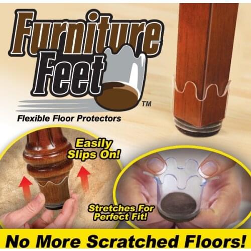 8pc/16pc Furniture Feet Floor Protector Pads Universal Stool Table Legs Caps Chair Leg Coaster Glides Floor Protecting Pads