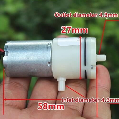 Micro Vacuum Pump Carbon Brush 370 Air Pump 3.2L/M DC 3V 5V 6V Breast Pump Negative Pressure Large Flow Oxygen Pump for Aquarium