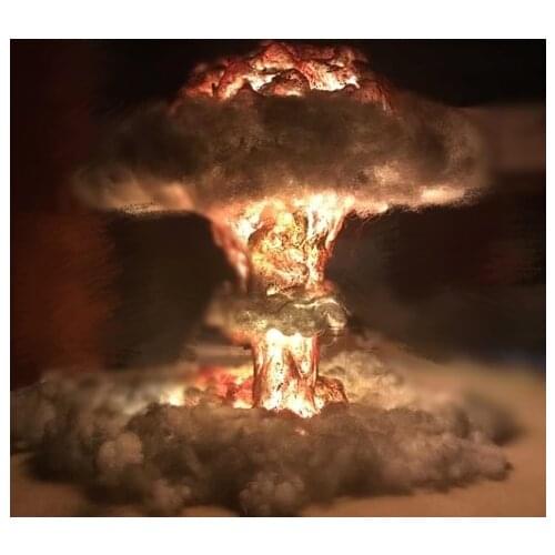 Nuclear Explosion Mushroom Cloud Creative Decorative Lamp Lamp Luminous Collection Gift Atomic Bomb Nuclear Bomb Cloud Mist
