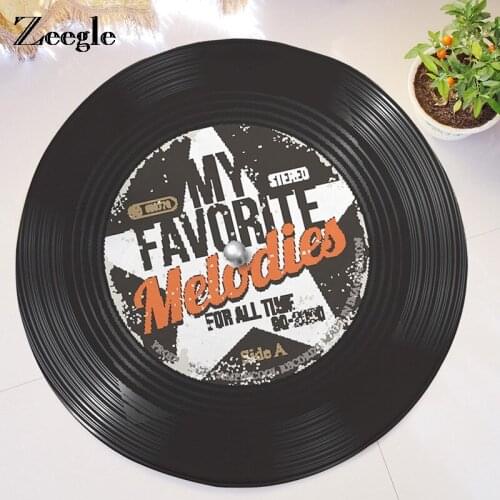 Zeegle Round Door Mat Carpet For Living Room Album Design Floor Mat For Bedroom Non-slip Computer Chair Mat