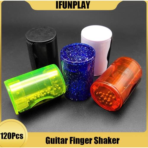 120pcs Plastic Finger Shot Sand Shaker Hammer Rhythm Finger Ring For Ukulele Guitar Banjo Band Accompaniment Accesory