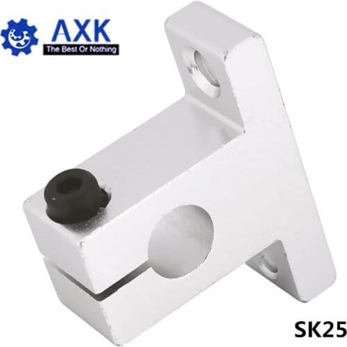2pcs/lot Free Shipping SK25 25mm linear bearing rail shaft support XYZ Table CNC Router SH25A