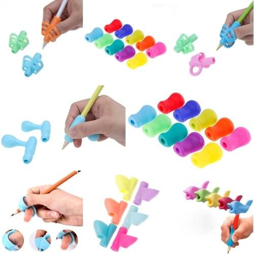 4Pcs/Set Ergonomic Writing Aid For Kids Learning Hold Pen Writing Posture Correct Fit On Pencil Pen Drawing
