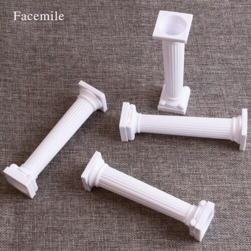 4pcs/set White Grecian Pillars Cake Fondant Mold Tools New Year 52054 Gift