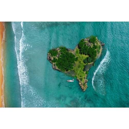 5D DIY Diamond Painting "Heart-shaped Islands" Diamond Embroidery Scenery Landscape Picture Of Resin Home Wall Painting