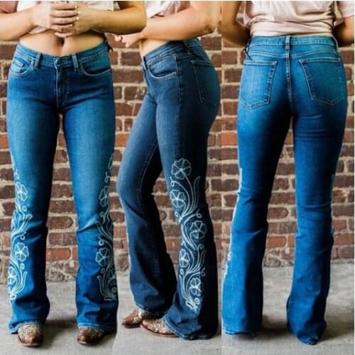 Женские джинсы с вышивкой Anju Modi China At AliExpress