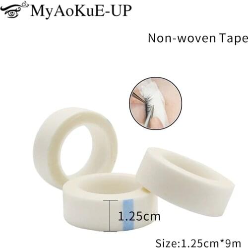 White 24 rolls Non-woven Wrap Medical Tape Eyelash Extension Lint Free Eye Pads White Silk Paper Under Patches Medical Tapes