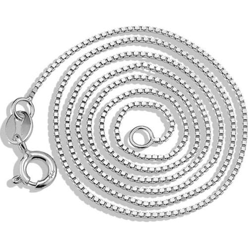 S925 Silver Chain Simple All-match Box Clavicle Chain Woman Engagement Jewelry
