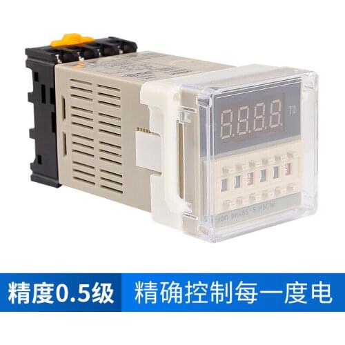 1pcs DH48S-S 0.1S-99H Time Delay Relay SPDT Timer AC/DC 12V/24/36V/110/220/380 With Socket