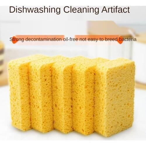 Dish-Washing Sponge Scouring Pad Sponge Cellulose Sponge Dishcloth Sponge Oil-Free Household Brush Pot Kitchen Tool