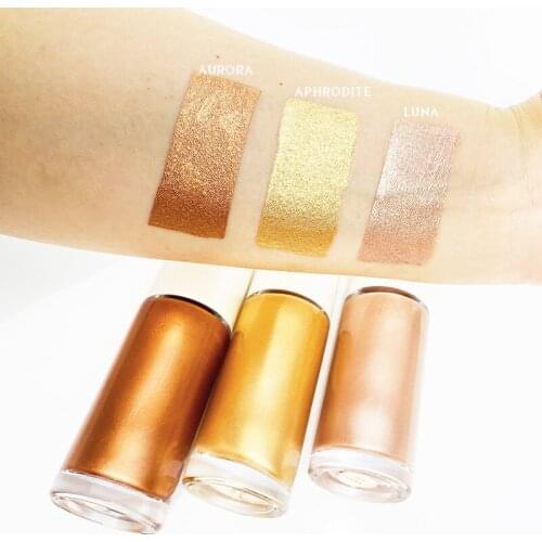 Facial Brightening Highlighter Trimming Body Face Dual Use Lasting Liquid Contour Fluorescent Powder Gold Shiny Private Label