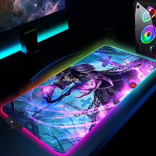 Gamer Keyboard Mouse Pad Hearthstone Pads RGB Gaming Accessories Mousepad LED Glowing Desk Mat Anime Mat Xxl Computer Mausepad