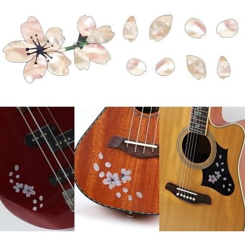 Beautiful Sakura Cherry Blossoms Petals Sticker Guitar Bass Ukulele Decals Decor For Musical Instruments