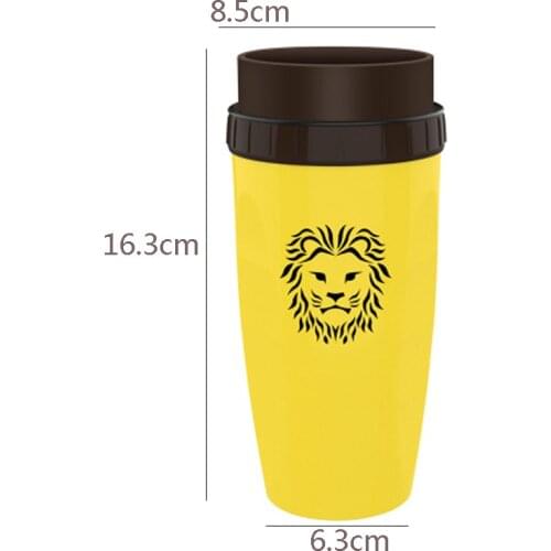 Creative Twist Cup Neolid No Cover Portable Hand Straw Cup 300ML Plastic Cartoon Double-layer Cup for Children/adult