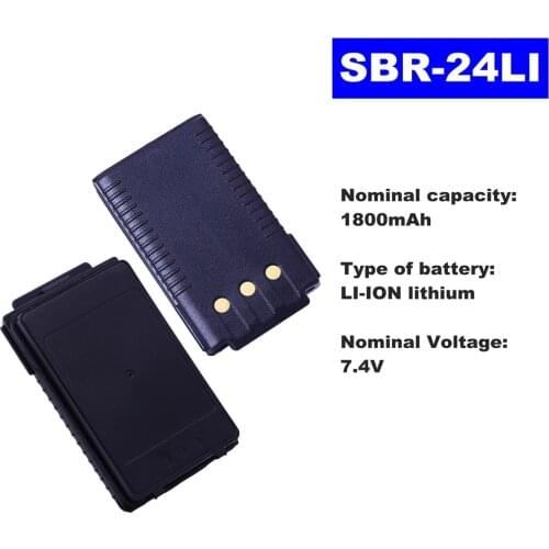 7.4V 1800mAh LI-ION Radio Battery SBR-24LI For Yaesu Walkie Talkie FT-70DR Two Way Radio