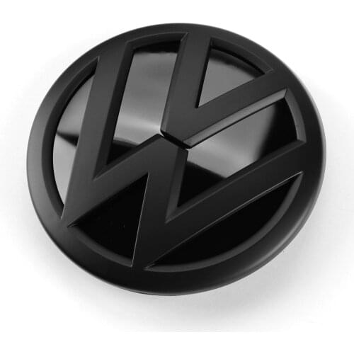 120mm Matt Black Front Grill Badge Logo Emblem Replacement for VW Volkswagen Polo 2014 2015 2016