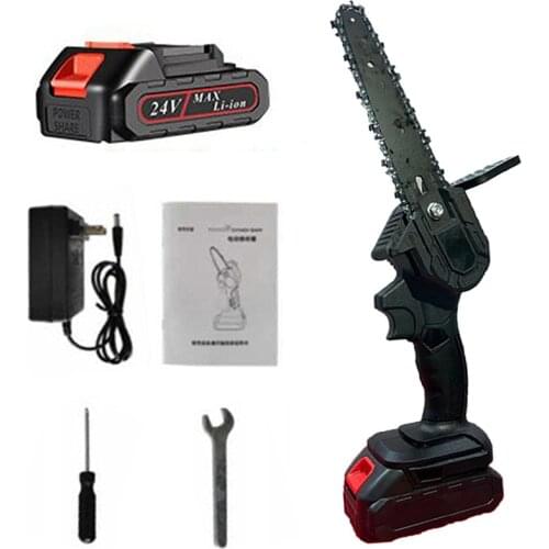 Mini Chainsaw Portable 6 Inch Cordless Electric Chain Saw Battery Wood Cutter Pruning Saw Home Garden Logging Power Tool 21v