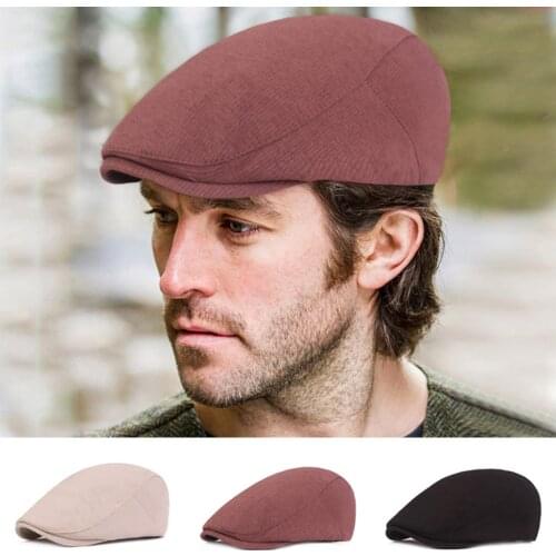 Fashion Cool Men Beret Beanie Gentleman Style Corduroy Felt Beret Hat Keep Warm Winter Soft Solid Color Adjustable Beret Hats