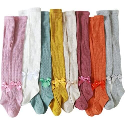 New Girls Tights Princess Bowknet Baby Girls One-Piece Pantyhose Baby Spring and Autumn New Style Trousers Lace Stocking