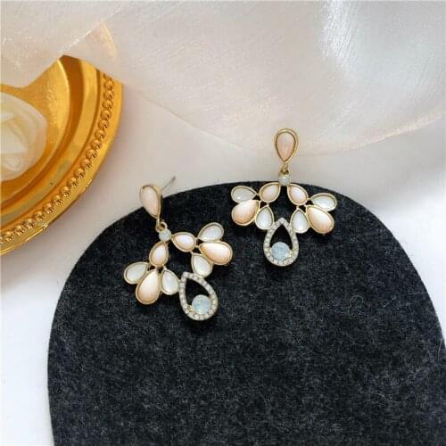 New Water Drop Luxury Designer Earrings Atmosphere Aesthetic Rhinestone Dangle Earrings