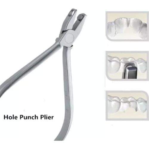 Orthodontic Clear Aligner Plier Punch Hole Thermal Forming Forcep Invisable Retainer Dental Half Moon Cutout Lingual Hole
