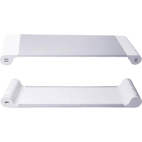Aluminum Alloy Monitor Stand Riser Computer Desktop Ergonomic Laptop Bracket Organizer Support Data Transfer And Charging HOT