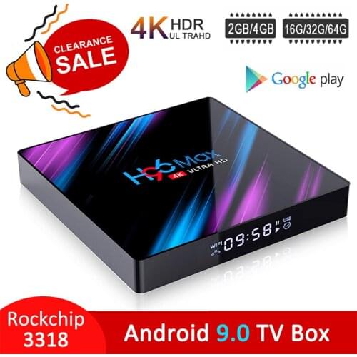 Smart TV Box H96 Max Android 10 RK3318 4GB 64GB USB3.0 1080P H.265 60fps Google Voice Assitant Youtube 4K Smart TVbox 9.0 H96max