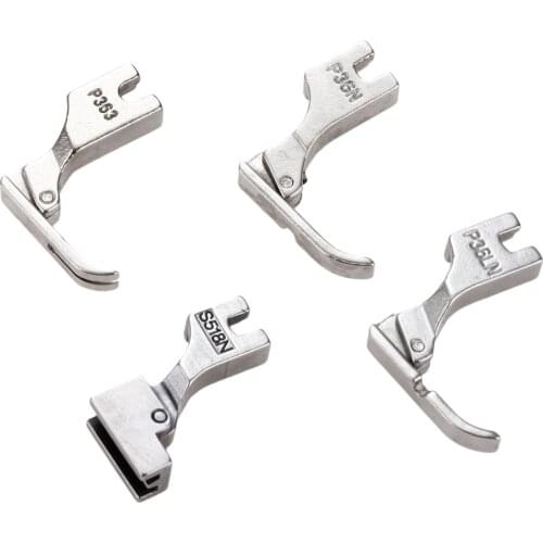 4Pcs/set Different Zipper Presser Foot P36N+P36LN+P363+S518N Fit for JUKI BROTHER SINGER Industrial Single Needle Machines