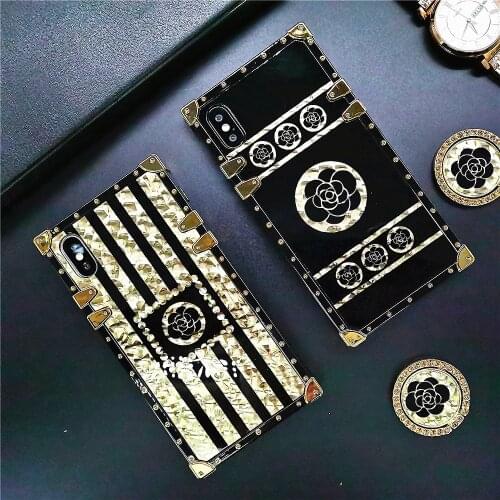 Luxury Glitter Black Rose flower Soft Square Gold Cover Case for Motorola Moto G Play 2021 G Stylus G Power One 5G Ace Moto G 5G