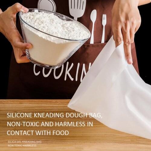 Silicone Kneading Dough Bag Reusable Flour Mixer Bag Versatile Dough Mixer Bread Pastry Pizza Making Tools Kitchen Accessories