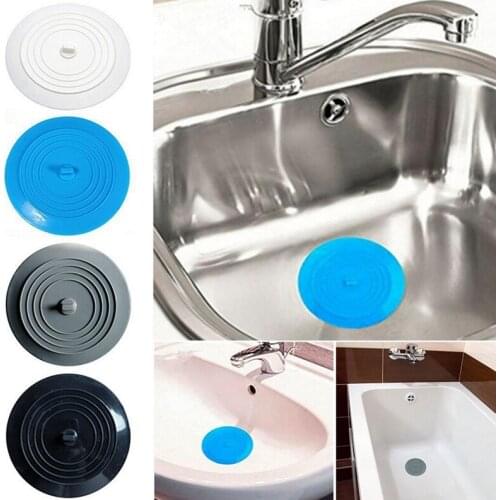 1pcs Silicone Drain Plug Hair Filter 15 cm Bathtub Stopper Drain Plug Sinks Hair Stopper Flat Cover Bathroom Accessories