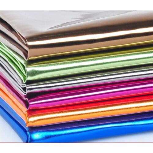 100*138cm 24 colors High Quality Shiny Vinilic PU Leather fabric for DIY sewing sofa belt shoes bags bed Garment material