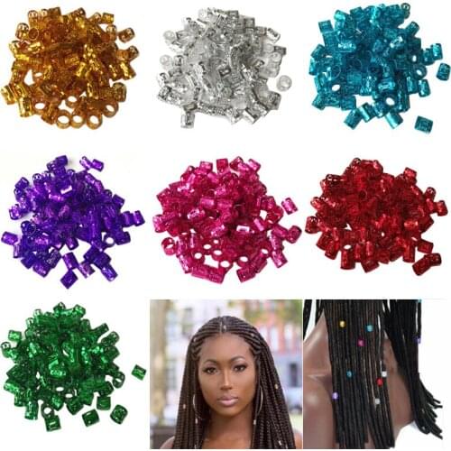 100pcs Round Metal Hair Braids Styling Tools Bling Hair Braid Styling Accessories for Adjustable Braiding Hair Tool 0.4x0.3 Inch