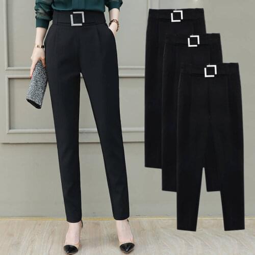 2021 Summer New Fashionable Stylish plus Size Pants Womens Loose Slimming High Waist Elastic Casual Suit Harem Pants