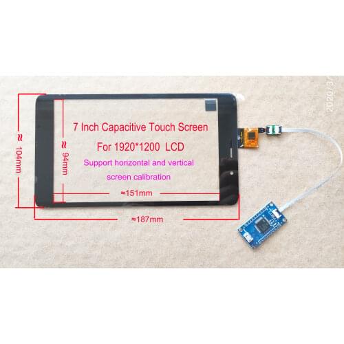 7 inch USB Touch Screen Sensors, digitizers 16:10 Touch Panel For LT070ME05000 Suppot Calibration Win7 8 10 Raspberry Pi
