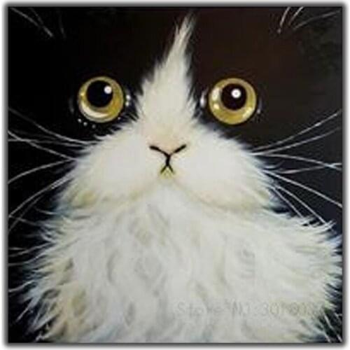 Diy Diamond Painting Cross Stitch Look At The Stuff Into Cat Needlework Diamond Embroidery Full Square Mosaic Decoration Resin