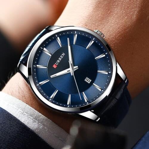 Curren Men Watches Luxury Brand 2020 Fashion Men Wrist Watches Business Blue Male Watches Leather Watch Men Relogio Masculino