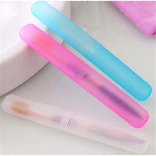 Portable Travel Accessories Toothbrush Tube Cover Case Cap Fashion Plastic Suitcase Holder Baggage Boarding Packing Organizer