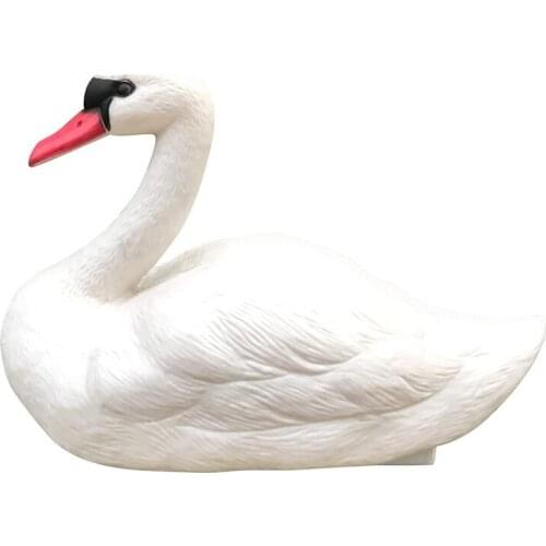 Black/white Swan Ornament Handmade Floating Swan Fake Goose Pond Statue Decoration For Pool Garden Patio Garden Accessories